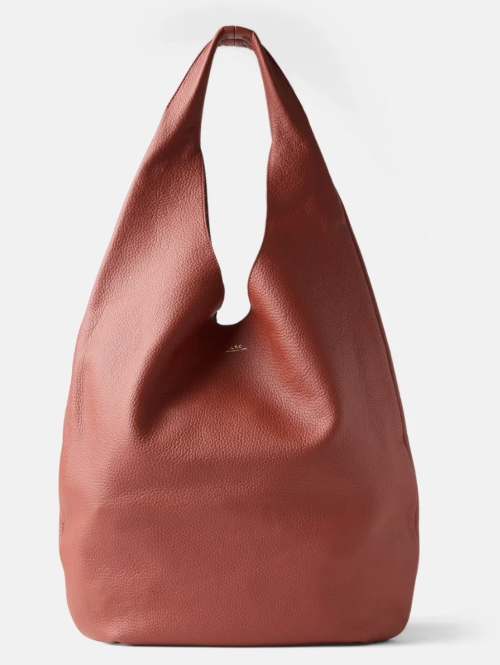 A.P.C. Le Neige Genuine Leather Unlined Hobo Shoulder Bag